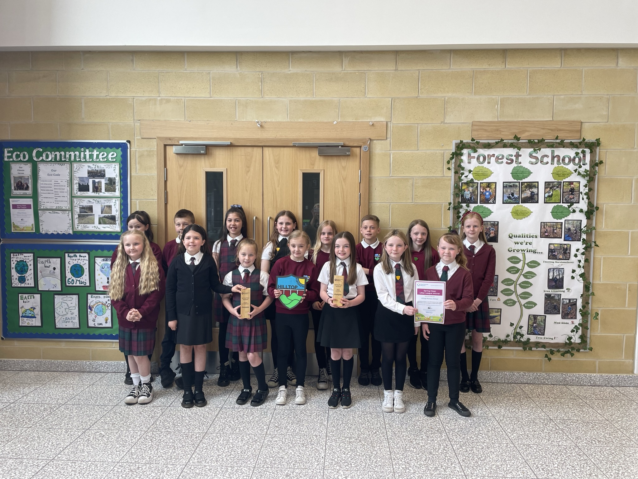 Congratulations Hilltop Primary on litter award North Lanarkshire Council